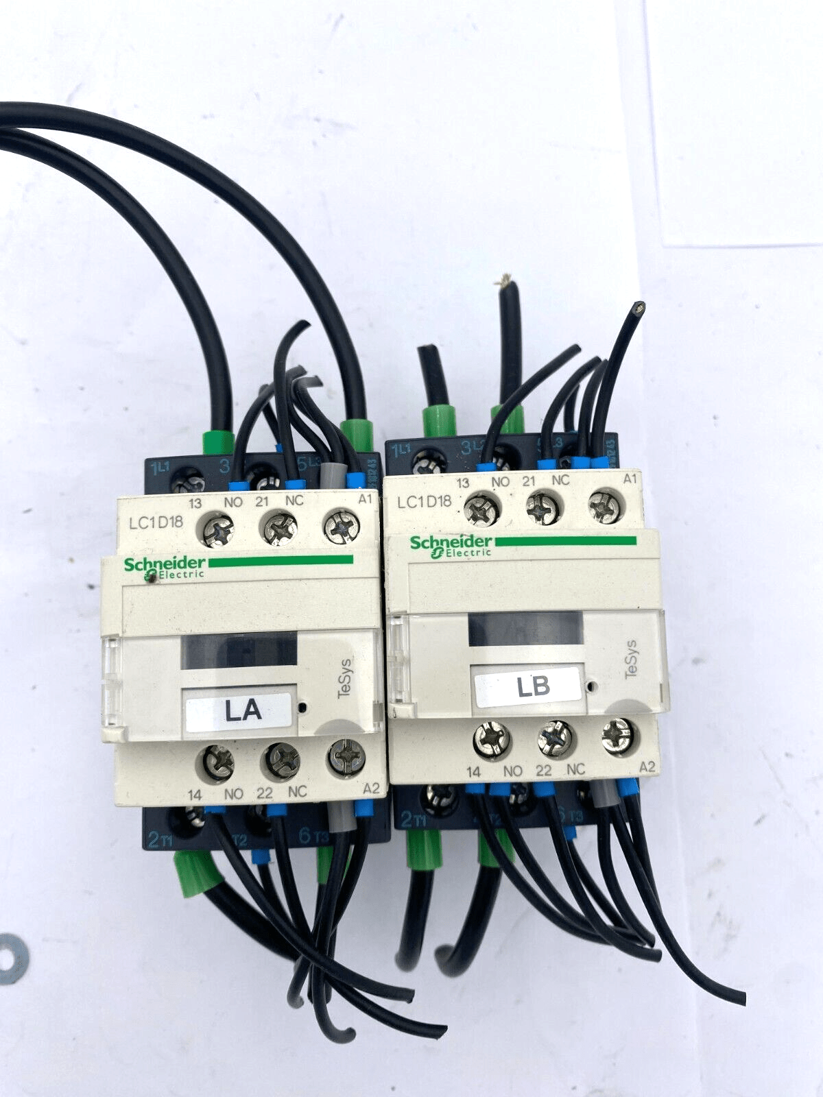 LOT OF 2 SCHNEIDER ELECTRIC LC1 D18 THREE PHASE CONTACTOR - KLR Automation