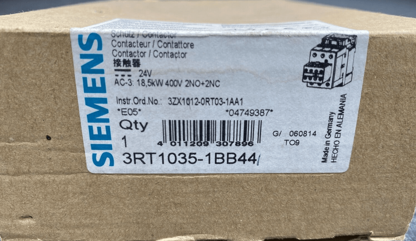 SIEMENS 3RT1035 - 1BB44 SIRIUS CONTACTEUR - KLR Automation