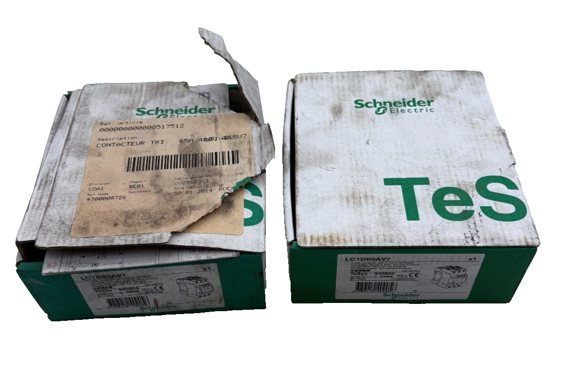SCHNEIDER ELECTRIC LC1D65AV7 940905 CONTACTEUR TRIPOLAIRE AVEC BORNIER x1