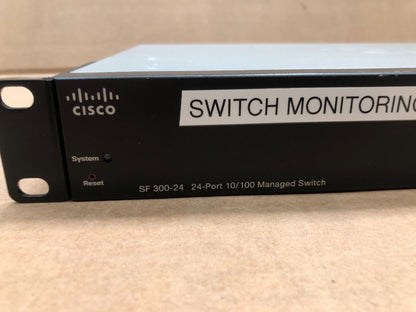 Cisco SF300 - 24 24 - port 10/100 Managed Switch with Gigabit Uplinks - KLR Automation