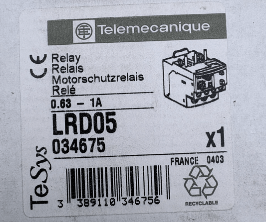 TELEMECANIQUE RELAY LRD05 x1 - KLR Automation