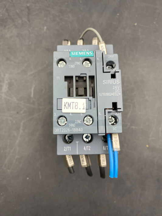 LOT OF 2 SIEMENS 3RT2026 - 1BB40 + G/150902 E02 + SIEMENS 3RT2016 - 1BB41 CONTACTOR - KLR Automation