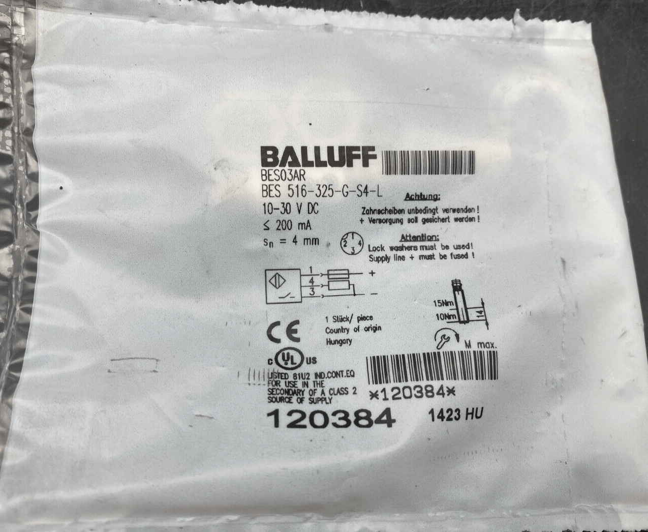 BALLUFF BES03AR BES 516 - 325 - G - S4 - L CAPTEUR INDUCTIF x1pc - KLR Automation