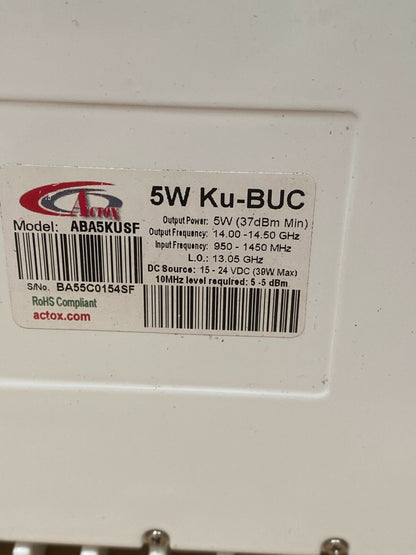 ABA5KUS ABA5KUSF - 5W Ku-Band Block Up Converter   ACTOX Satellite BUC
