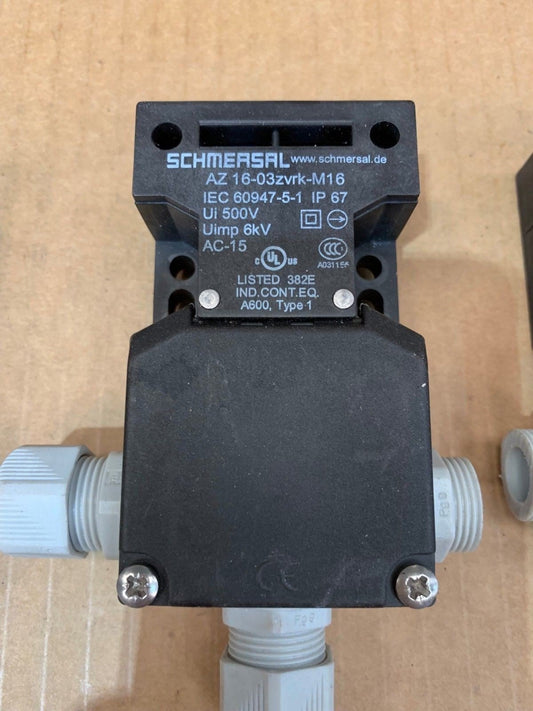 Schmersal AZ 16 - 03ZVRK - M16 USED SAFETY INTERLOCK SWITCH , LOT OF 4 - KLR Automation