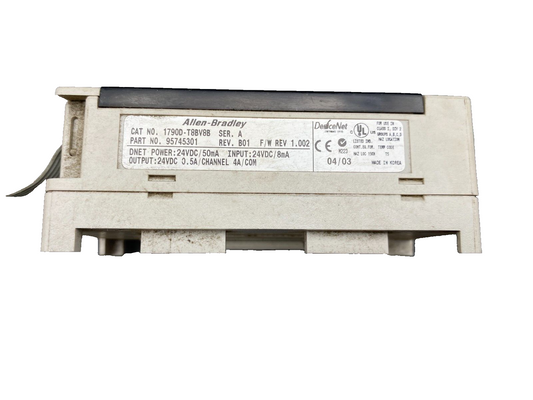 1 pc x ALLEN BRADLEY COMPACT BLOCK LDX 1790D-T8BV8B 8 INPUTS 8 OUTPUTS DC POWER