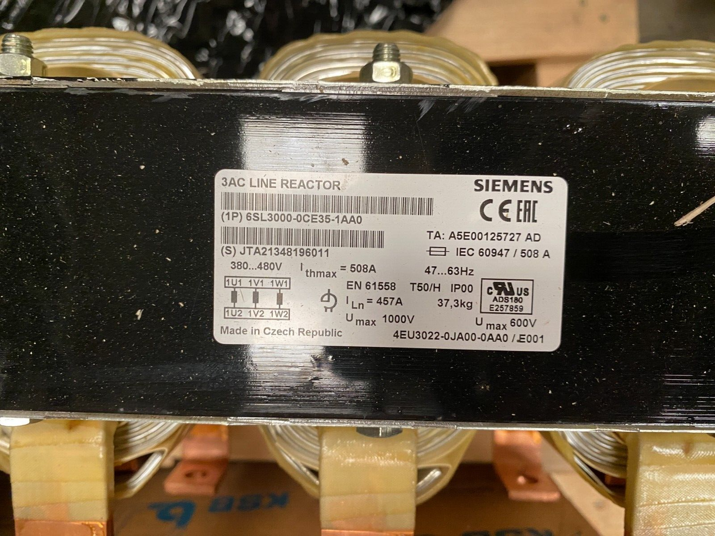 SIEMENS 6SL3000-0CE35-1AA0 3AC LINE REACTOR SINAMICS G/S 130/150 NEW IN BOX