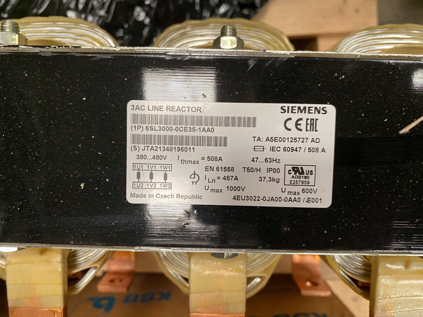 SIEMENS 6SL3000-0CE35-1AA0 3AC LINE REACTOR SINAMICS G/S 130/150 NEW IN BOX