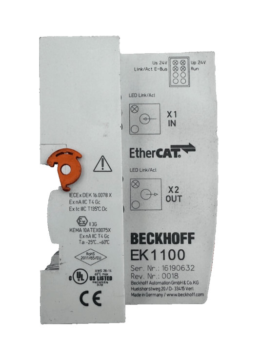 BECKHOFF EL6695 22190805 PONT ETHERCAT + EK1100 16190632 COUPLEUR - KLR Automation