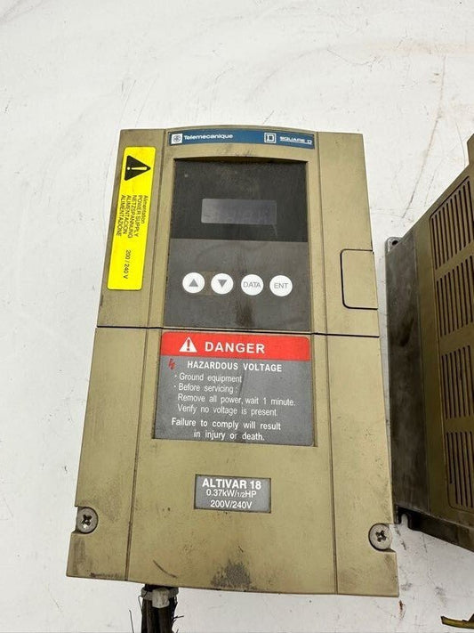 1pc x TELEMECANIQUE VARIATOR ALTIVAR 18 SQUARE D / ATV18U09M2 0.37Kw/0.5HP - KLR Automation