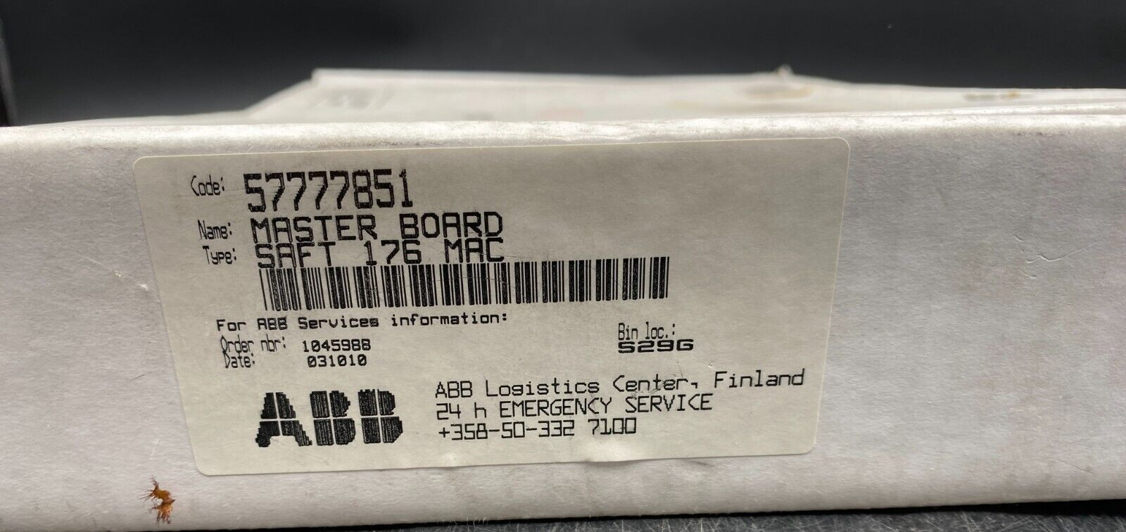 ABB MASTER BOARD SAFT 176 MAC REV B 57777851 TO REPAIR SEE PICTURES