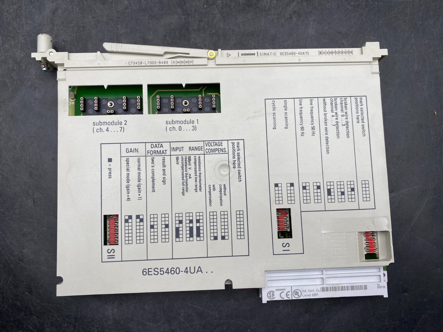 SIEMENS 6ES5460 - 4UA13 ANALOG INPUT MODULE - KLR Automation