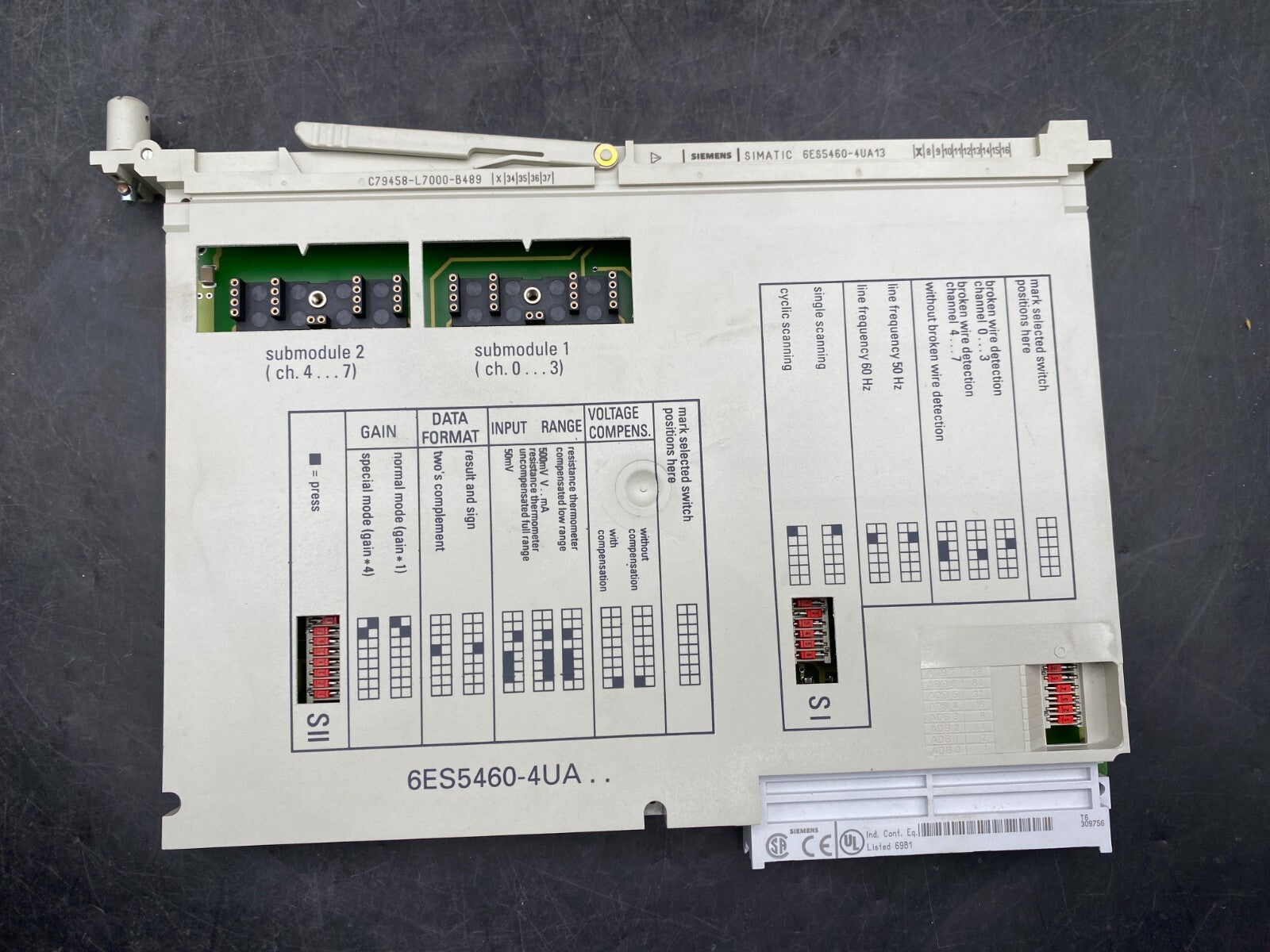 SIEMENS 6ES5460 - 4UA13 ANALOG INPUT MODULE - KLR Automation