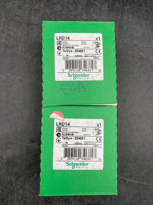 LOT OF 2 NEW SCHNEIDER ELECTRIC LRD14 TESYS 034681 - KLR Automation