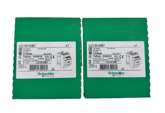 SCHNEIDER ELECTRIC LC1D12B7 CONTACTEUR TESYS 034916 24VCA 5.5kW 7.5HP x1pc