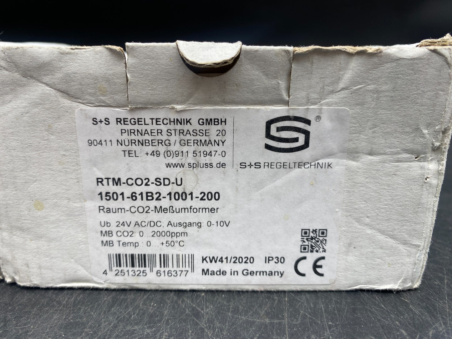 1pc x S+S REGELTECHNIK RTM-CO2-SD-U