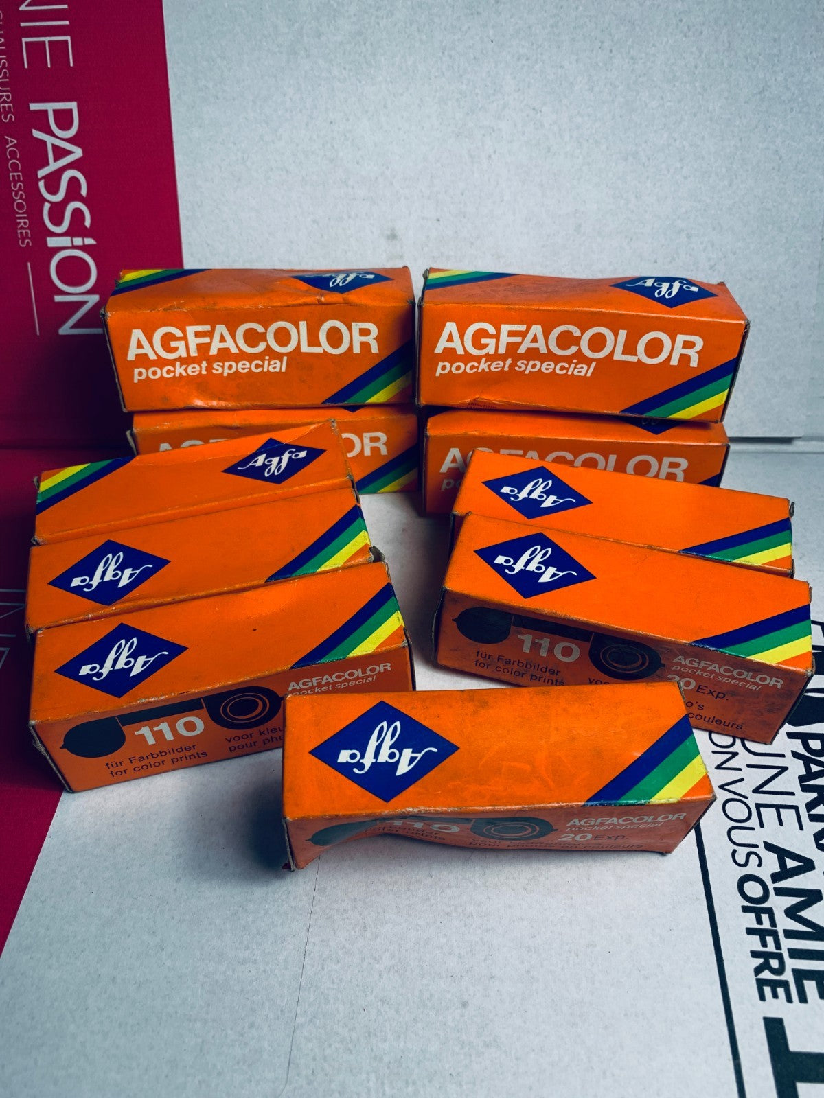 Old Stock Pellicule Photo 10 x AGFACOLOR Pocket Special cn 110 20exp Film 