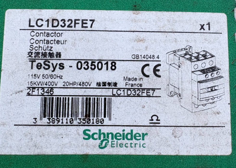 SCHNEIDER ELECTRIC LC1D32FE7  035018 CONTACTEUR x1