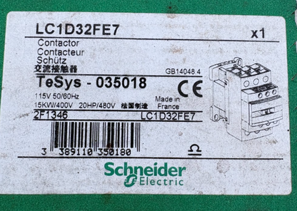 SCHNEIDER ELECTRIC LC1D32FE7  035018 CONTACTEUR x1