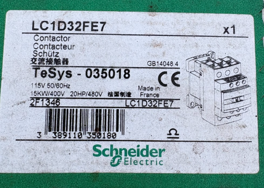 SCHNEIDER ELECTRIC LC1D32FE7  035018 CONTACTEUR x1