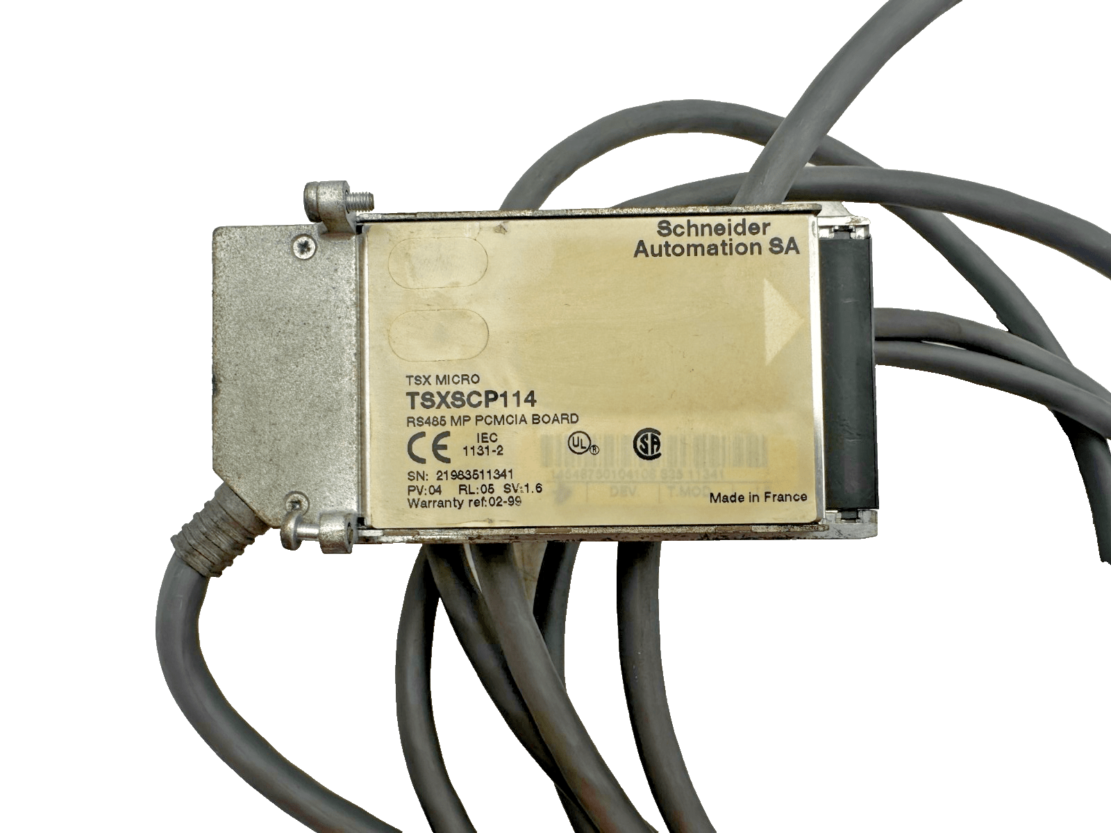 TELEMECANIQUE TSXSCP114 RS485 MP PCMCIA CARD PV:04 RL:05 SV:1.6 - KLR Automation