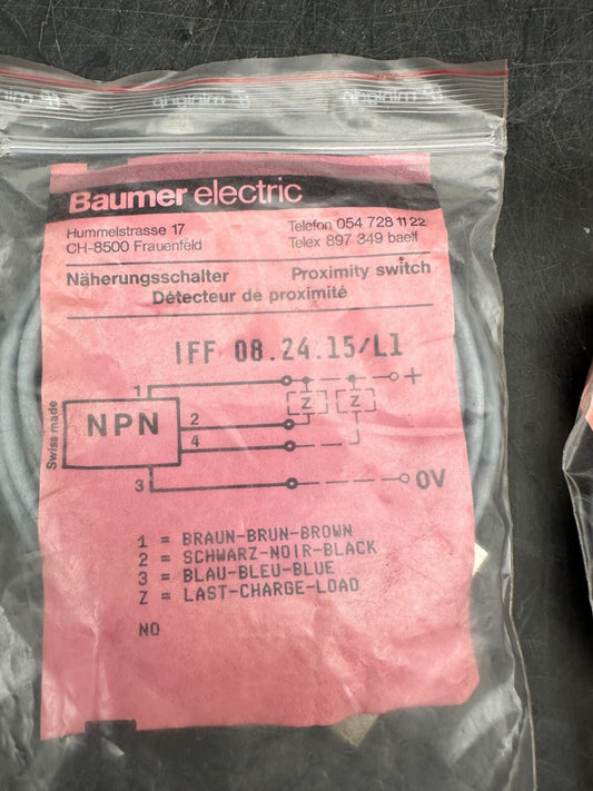1pc x BAUMER ELECTRIC IFF 08.24.15/11 DETECTEUR DE PROXIMITE - KLR Automation