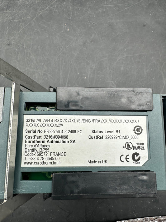 Eurotherm 3216i/AL MH /LRXX /X /4XL /S /ENG /FRA /XX /XXXXX IXXXXX | XXXXXIXXX - KLR Automation