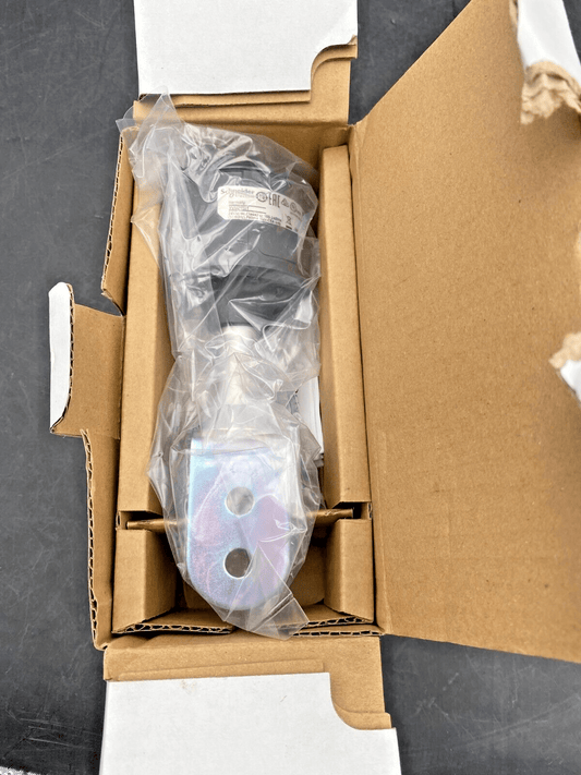 NEW SCHNEIDER ELECTRIC XVUZ100T METAL BRACKET WITH 100mm POLE BLACK - KLR Automation