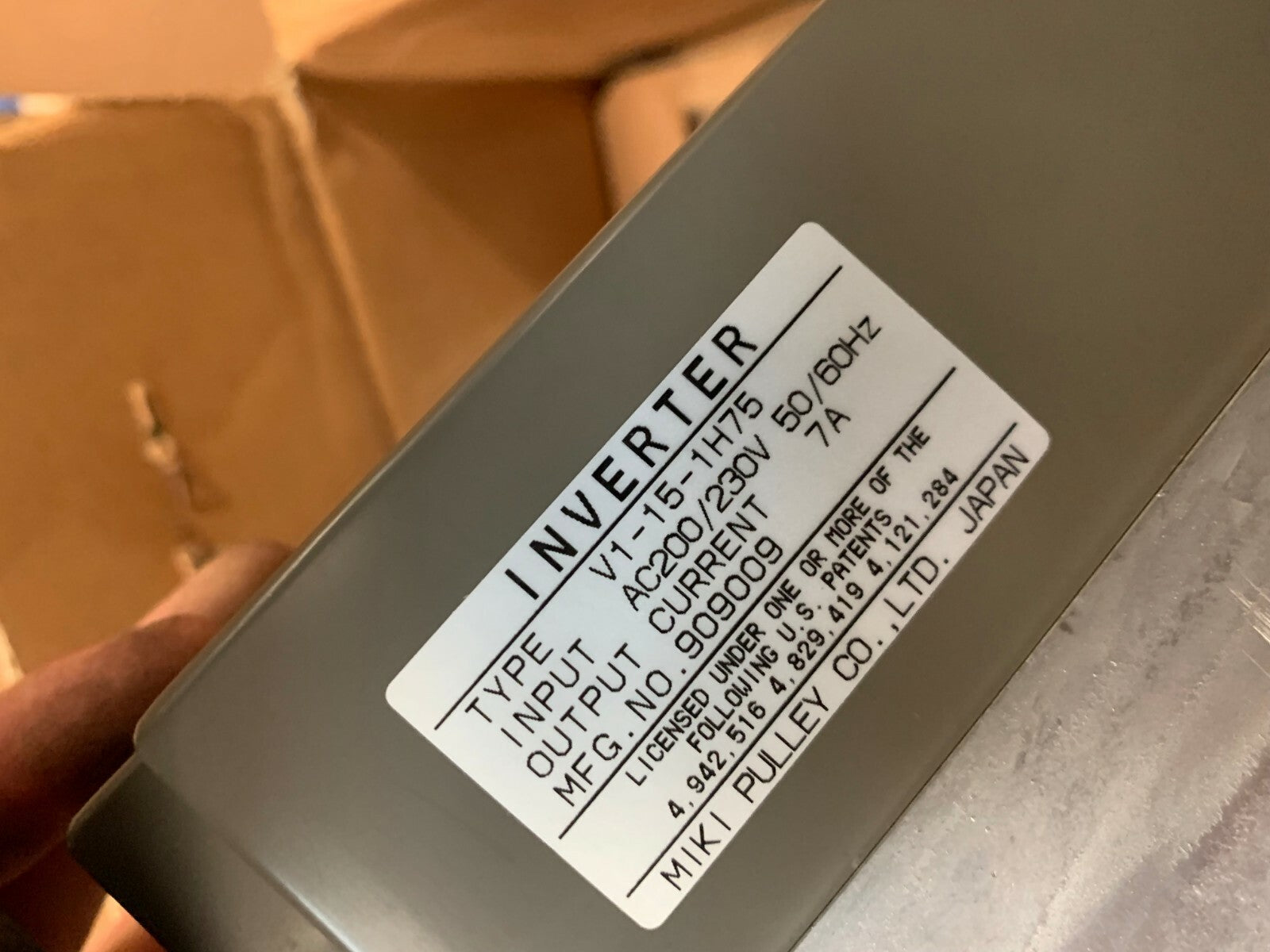 MIKI PULLEY V1 INVERTER Drive V1-15-1H75