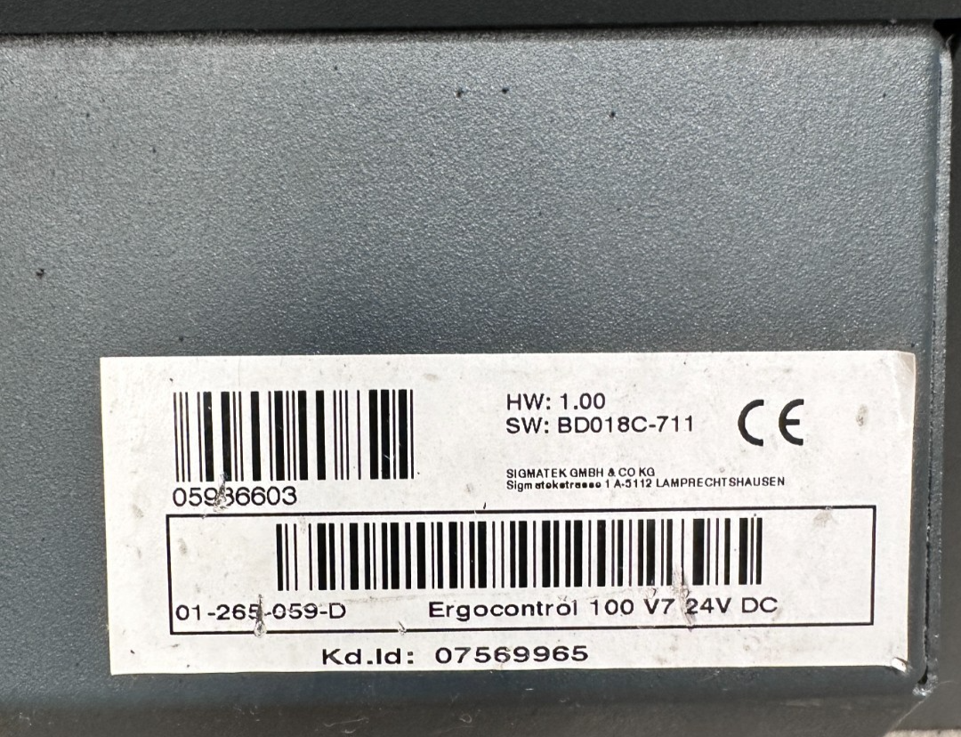 DEMAG ERGOCONTROL NC4 100 V7 24V 01-265-059-D KD.ID :07569965 SUMITOMO 7133-0039