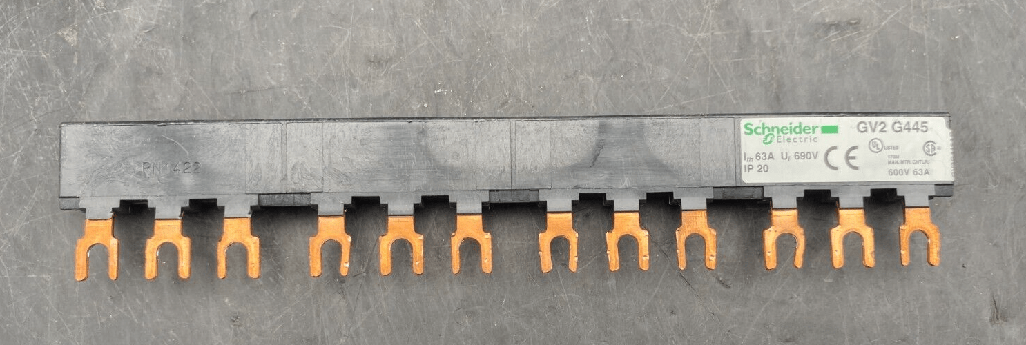 SCHNEIDER ELECTRIC GV2 G445 BUSBAR 63A 690V x6pc - KLR Automation