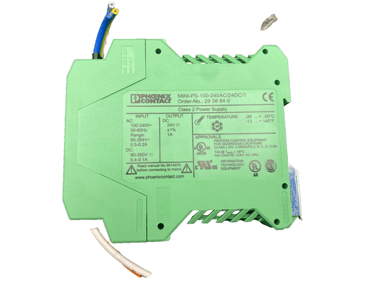 PHOENIX CONTACT MINI - PS - 100 - 240AC/24DC/1 2938840 POWER SUPPLY - KLR Automation