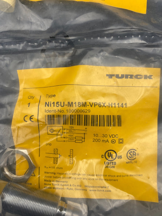 1pc x TURCK NI15U-M18M-VP6X-H1141 100000629 CAPTEUR DE PROXIMITE