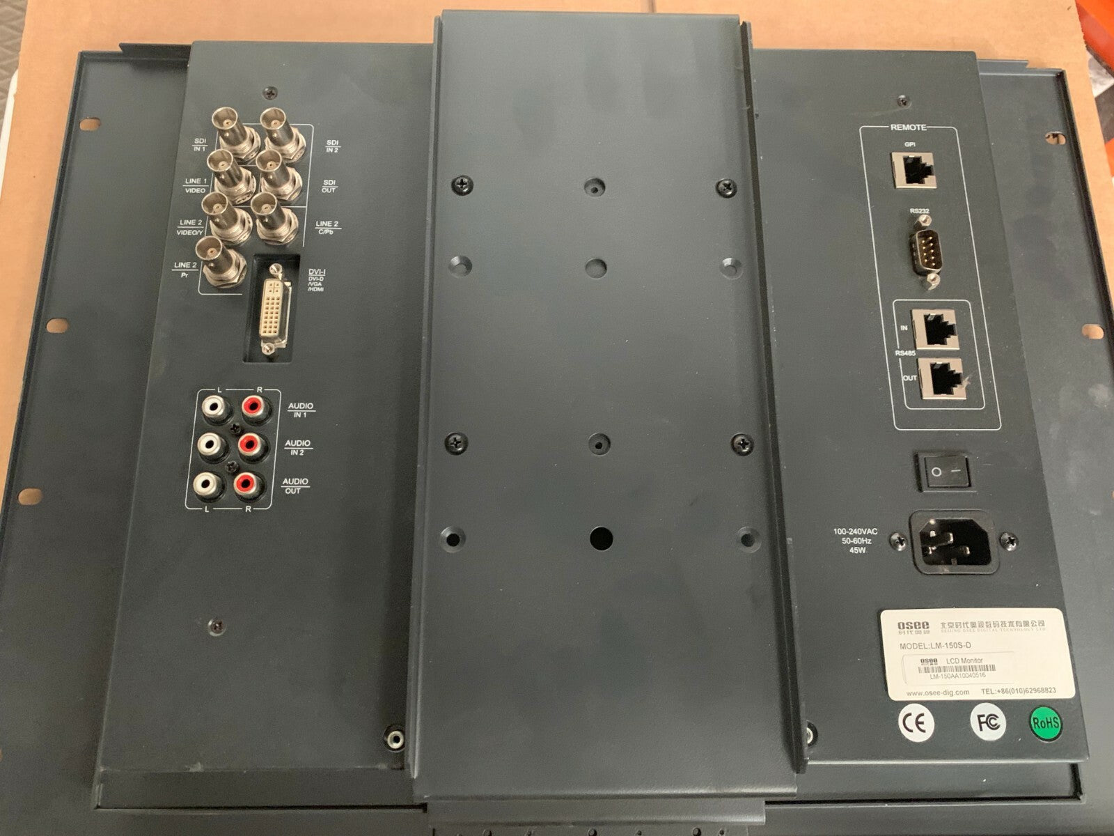  MULTI-FORMAT  BROADCAST STUDIO OSEE 150 Monitor Sdi LM-150S-D