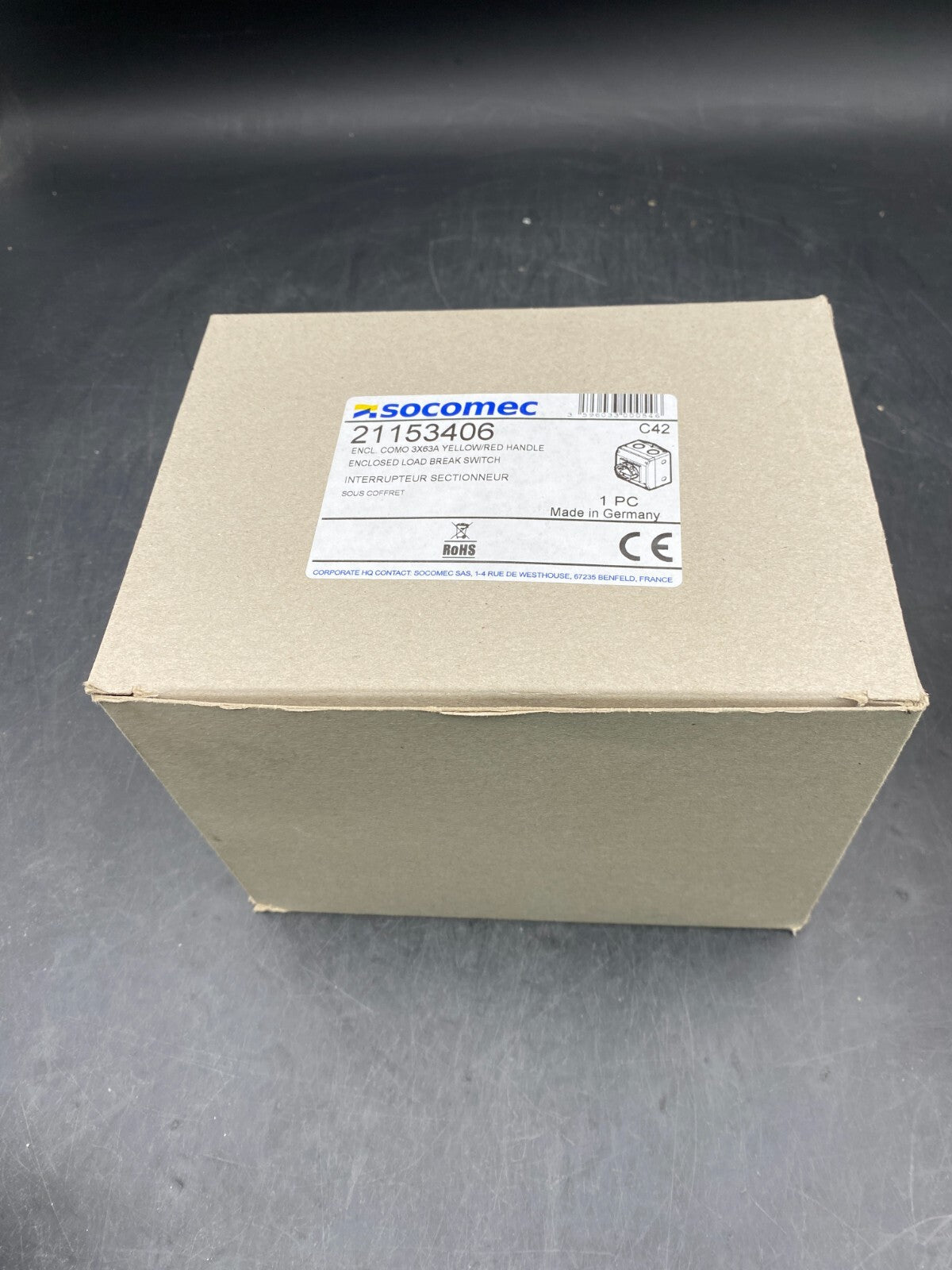 LOT OF 3 SOCOMEC 21153406 ENCLOSED LOAD BREAK SWITCH - KLR Automation
