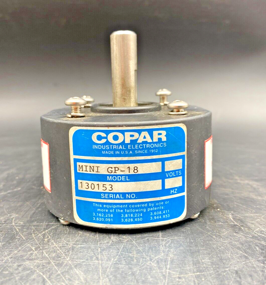 COPAR MINI GP-18 MGP-18 130153 120 PULSES/REVOLUTION INCREMENTAL ENCODER