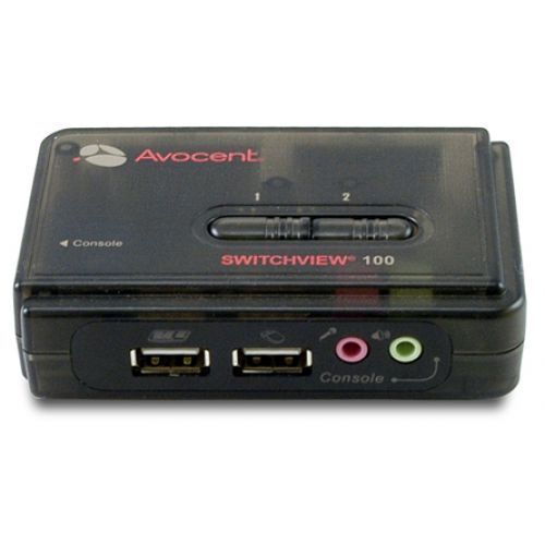 Avocent SwitchView 100 2 Port USB KVM Switch VGA 2SV120BND1