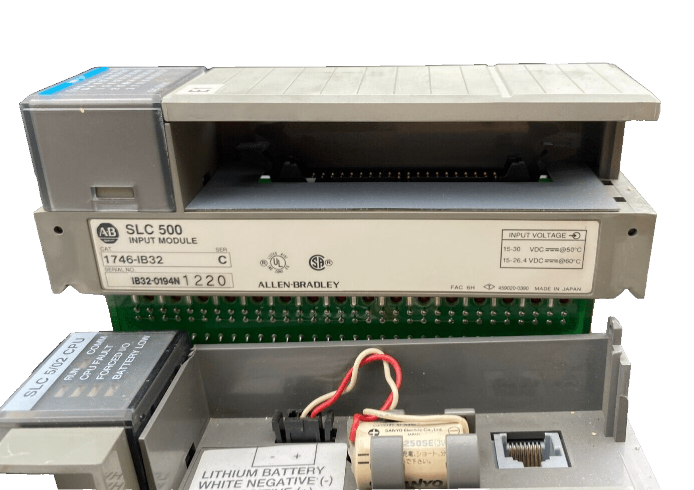 ALLEN BRADLEY SLC 500 1746 - IB32+ 1746 - NI4 + 1746 - 0B16 + 1746 - NIO41 + 1746 - A10 - KLR Automation