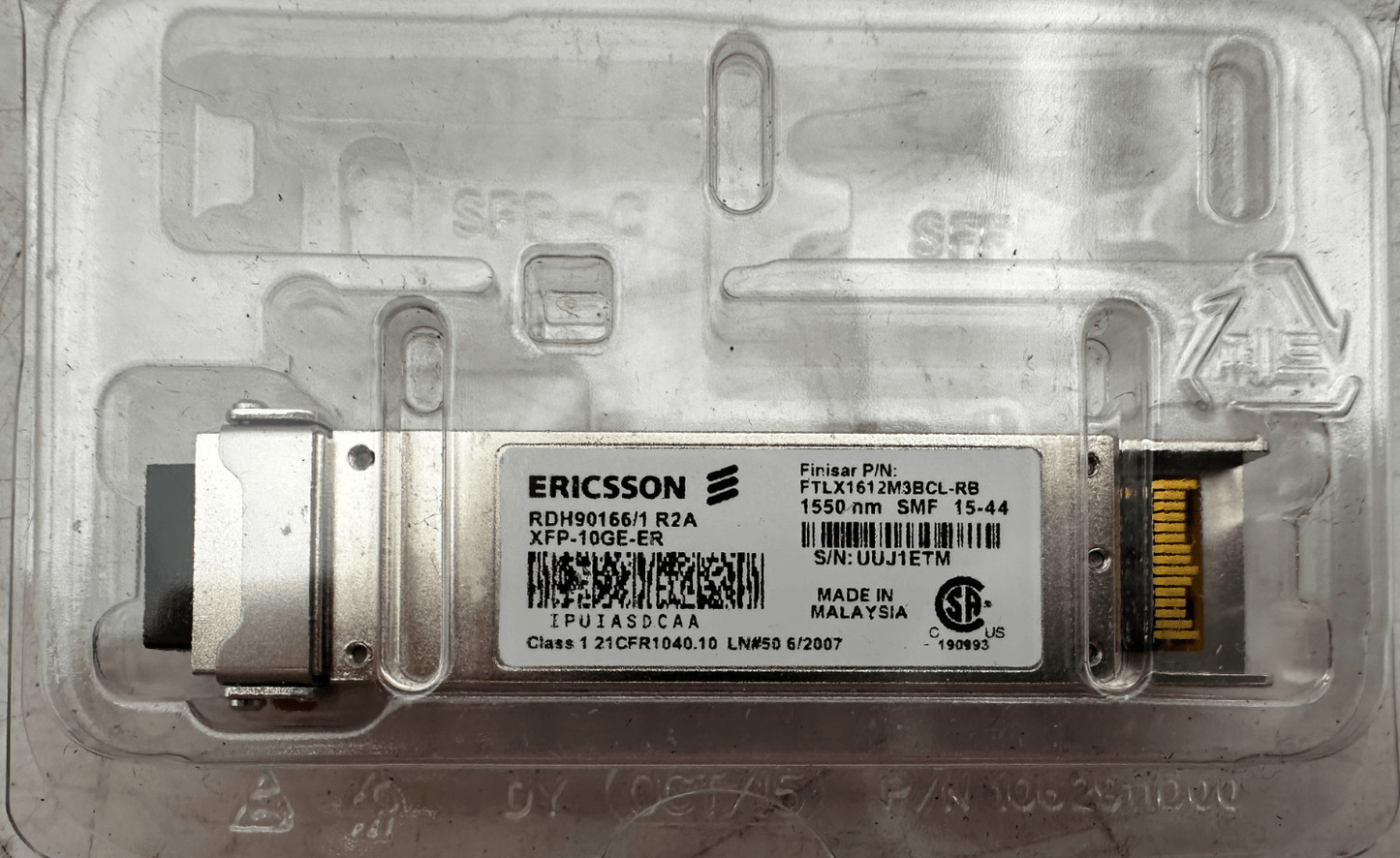 ERICSSON RDH90166/1 XFP - 10GE - ER OPTICAL TRANSCEIVER x1pc - KLR Automation