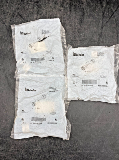 LOT DE 3 BINDER 99063450004 CONNECTEUR CIRCULAIRE
