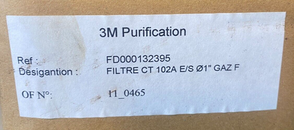 3M PURIFICATION FD000132395 FILTRE CT 102A E/S 1" GAZ F FILTER HOUSING