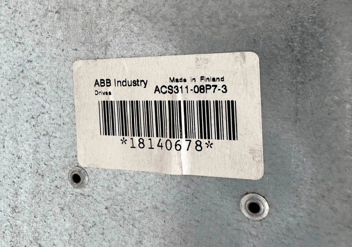 ABB ACS 300 ACS311 - 08P7 - 3 ACS31108P73DE - KLR Automation