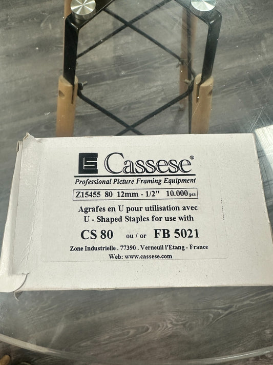 CASSESE Z15455  Agrafe CS 80 / FB 5021 80 12mm - 1/2"  10.000pcs U Shaped Staple