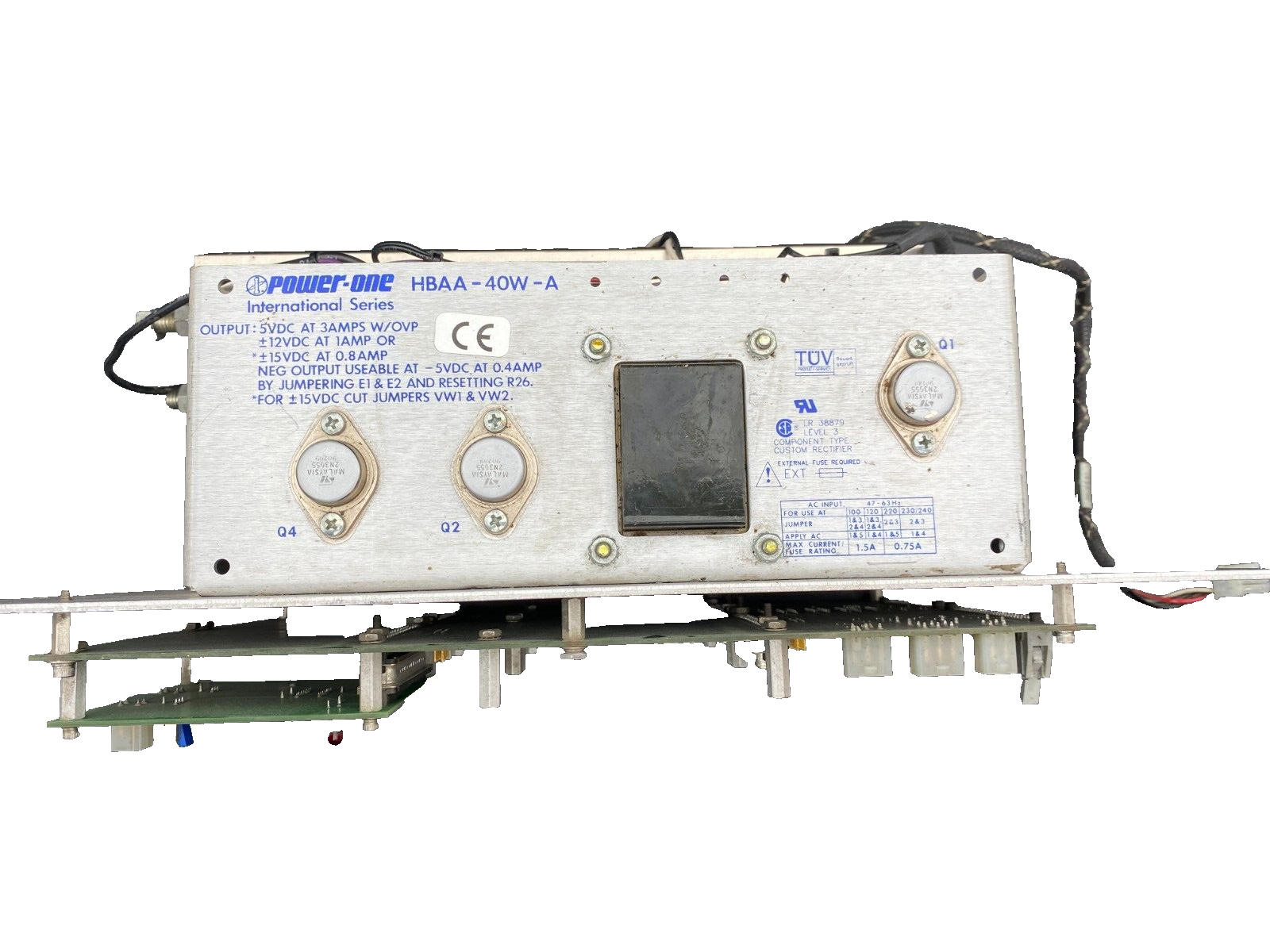 POWER ONE SPM3A2M4 SWITCHING POWER SUPPLY + CSI ASSY 608-0105-001 + 608-0239-001