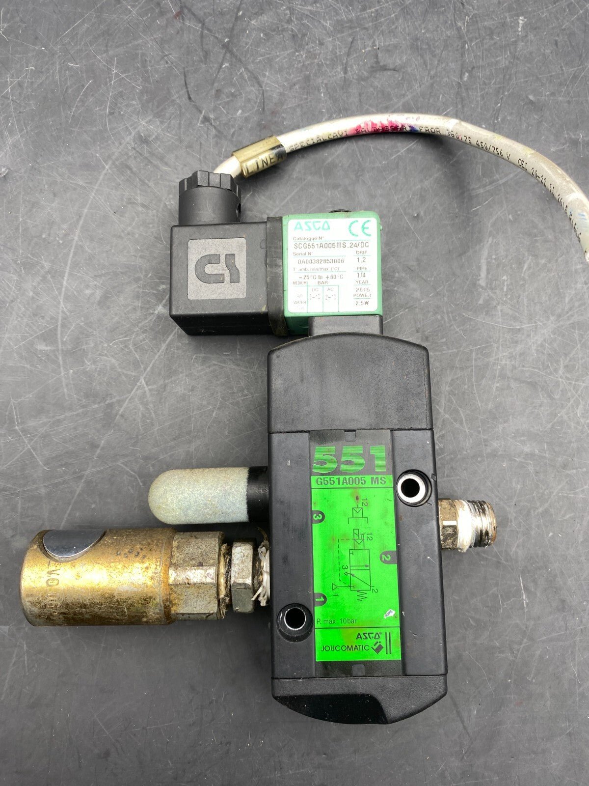ASCO JOUCOMATIC 551 G551A005 MS ELECTROMAGNETIC VALVE - KLR Automation