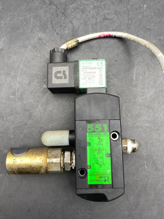 ASCO JOUCOMATIC 551 G551A005 MS ELECTROMAGNETIC VALVE - KLR Automation