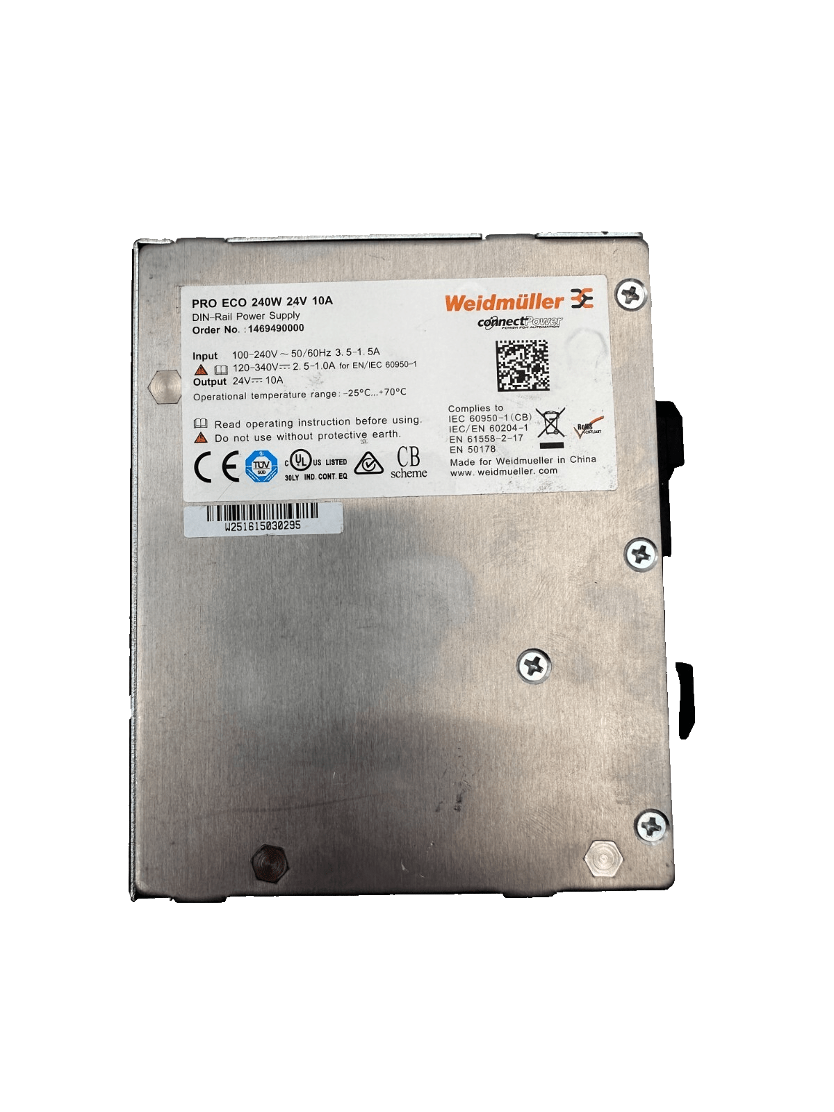WEIDMULLER PRO MAX3 1478170000 120W 24V 5A DIN - RAIL POWER SUPPLY - KLR Automation