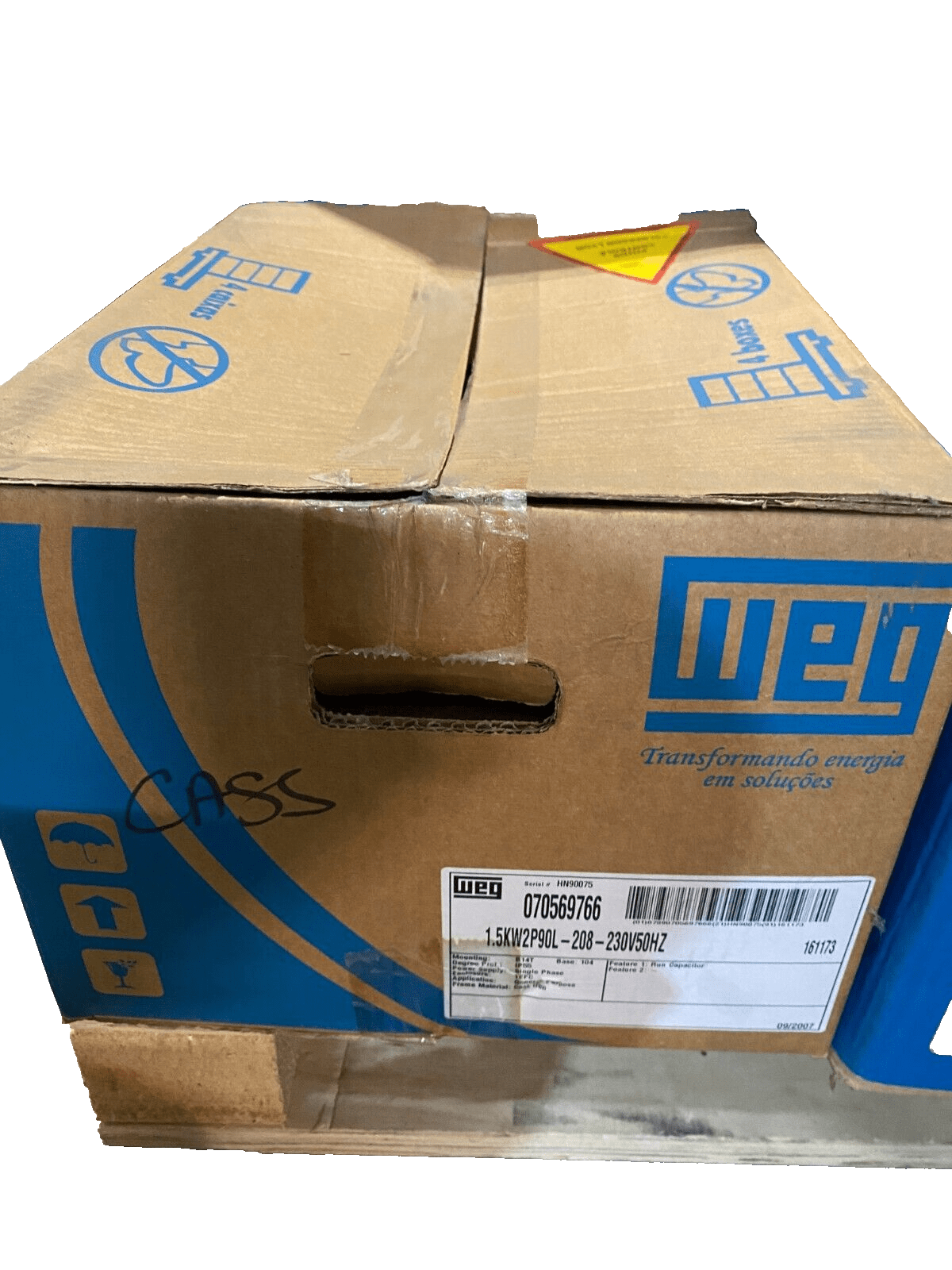 WEG 070569766 161173 1.5kW 2P 90L 208 - 230V 50Hz B14T MOUNTING - KLR Automation