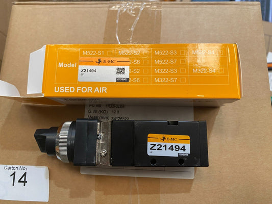 EMC M522 - 08S1B M522 - S1 5/2 VOIE COMMUTATEUR ROTATIF VANNE Z21494 x4pc - KLR Automation
