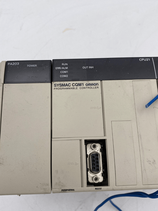 OMRON SYSMAC CQM1 PA203 CPU21 OCH OD215 - KLR Automation